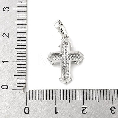 Brass Pave Natural White Shell Pendants KK-S522-01E-P-1