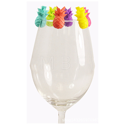 Silicone Wine Glass Charms AJEW-WH0120-76-1