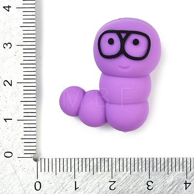 Caterpillar Food Grade Silicone Focal Beads SIL-Q030-03D-1