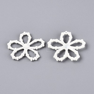 Spray Painted Alloy Flower Multi-Strand Links PALLOY-Q464-01A-1