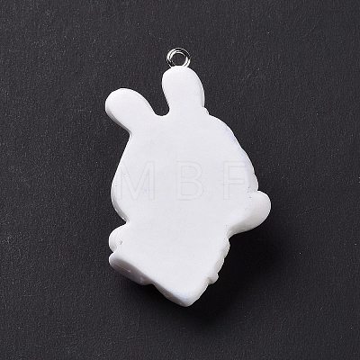 Opaque Resin Pendants RESI-D063-04A-1