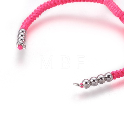Nylon Cord Braided Bead Bracelets Making BJEW-F360-FP11-1