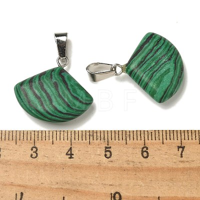 Synthetic Malachite Pendants G-Z067-05P-09-1