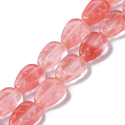 Cherry Quartz Glass Beads Strands G-M418-A04-01-1