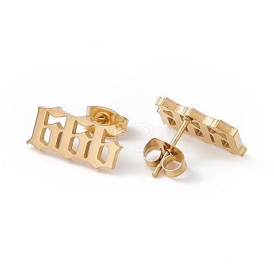 Number Earrings LS-EJEW-F286-01H-G-1