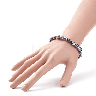 Natural Pearl Beaded Stretch Bracelet for Women BJEW-JB08868-1