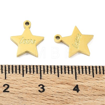 Ion Plating(IP) 316L Surgical Stainless Steel Charms STAS-D029-03G-1