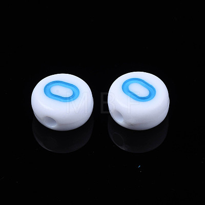 White Opaque Acrylic Beads MACR-T038-18-0-1