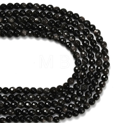 Natural Silver Obsidian Beads Strands G-C280-B08-6mm-1