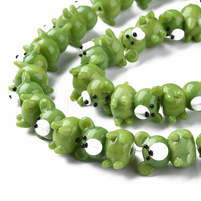 Opaque Handmade Bumpy Lampwork Beads Strands LAMP-T007-19-A05-1