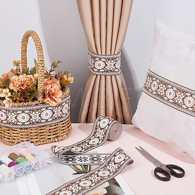 5M Vintage Jacquard Polyester Ribbon OCOR-CY0004-44A-1
