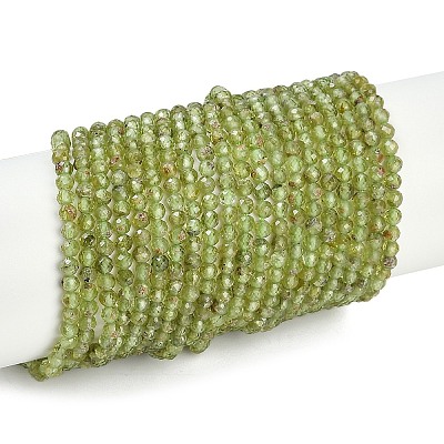 Natural Peridot Beads Strands G-F509-12-3mm-1