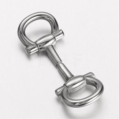 304 Stainless Steel Clasps STAS-D166-102P-1