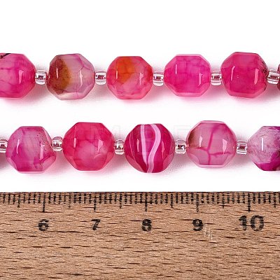 Natural Agate Beads Strands G-T131-82B-08-1