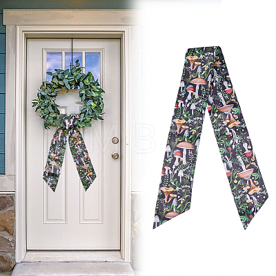 1Pc Mushroom Printed Polyester Wrap Lady Belts AJEW-CP0009-89B-1