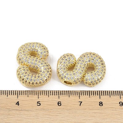 Brass Micro Pave Clear Cubic Zirconia Pendants KK-Z041-01G-S-1