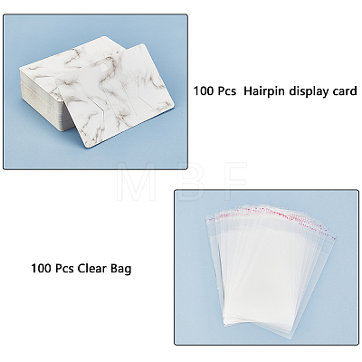 Marble Pattern Jewelry Display Paper Cards CDIS-PH0001-24-1