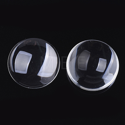 Transparent Glass Cabochons GGLA-R026-45mm-B-1