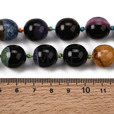 Natural Agate Beads Strands G-F820-A01-01-1