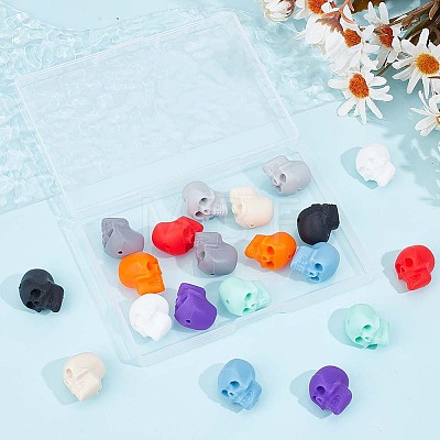 GOMAKERER 20Pcs 10 Colors Eco-Friendly Silicone Beads FIND-GO0001-42-1