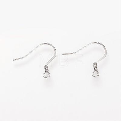 304 Stainless Steel French Earring Hooks STAS-S066-08-1