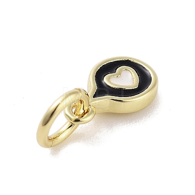 Rack Plating Brass Enamel Charms KK-M293-40G-01-1