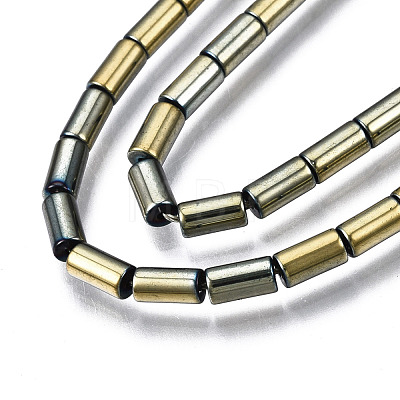 Electroplate Opaque Glass Beads Strands EGLA-T023-02-A03-1