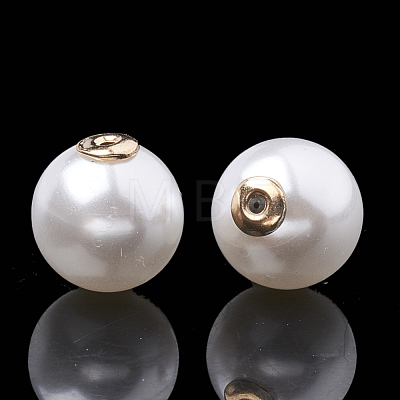 High Luster Eco-Friendly Plastic Imitation Pearl Ear Nuts MACR-S284-05A-1