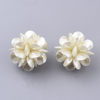 Handmade ABS Plastic Imitation Pearl Woven Beads FIND-S319-31B-02-1