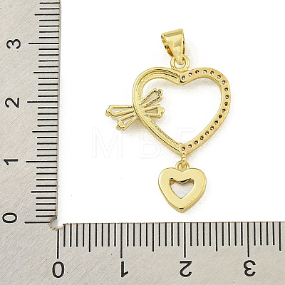 Rack Plating Brass Clear Cubic Zirconia Pendants KK-U029-04G-1