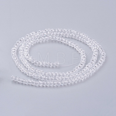 Transparent Glass Beads Strands X-GLAA-R135-2mm-10-1