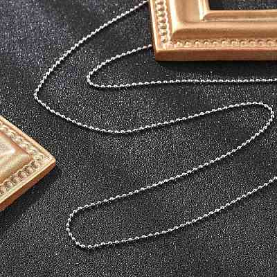 1.5mm Rack Plating Brass Ball Chain Necklaces for Women Men MAK-L044-62P-1