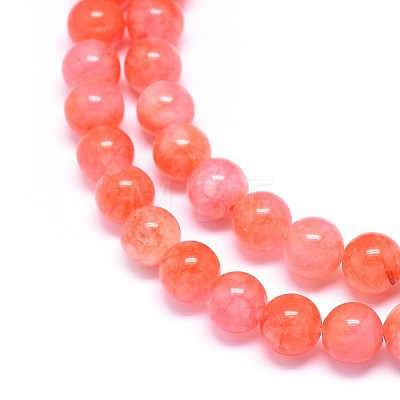 Natural Dyed White Jade Beads Strands G-F601-A-1
