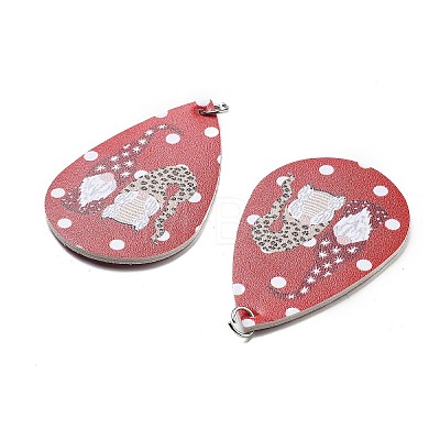 PU Leather Big Pendants FIND-R050-03E-1