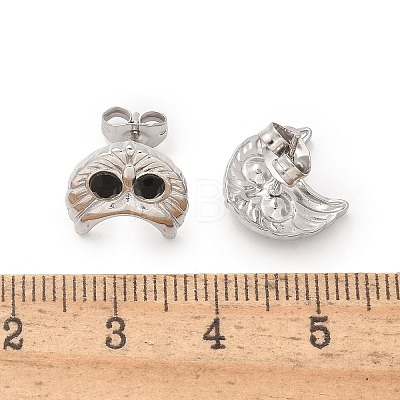 304 Stainless Steel Stud Earrings EJEW-F361-02P-1