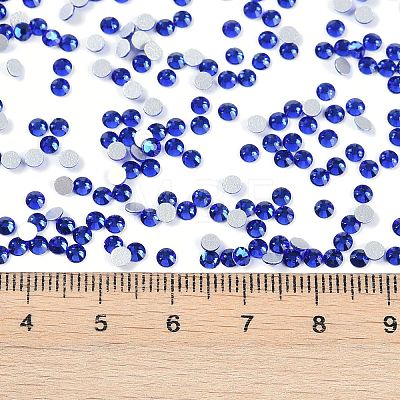 Cobalt Faceted Glass Flat Back Rhinestone for Nail Art X-RGLA-C002-SS10-369-1