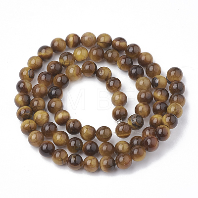 Natural Tiger Eye Beads Strands G-S281-55-6mm-1