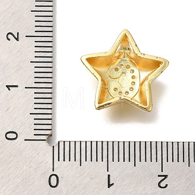 Rack Plating Brass Micro Pave Cubic Zirconia Pendants KK-I722-05G-C-1