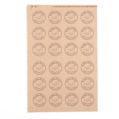 Self-Adhesive Kraft Paper Gift Tag Stickers DIY-D028-02D-01-1