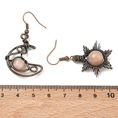 Natural Sunstone Dangle Earrings G-H359-07R-06-1