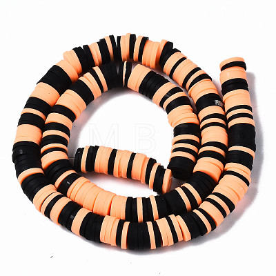 Handmade Polymer Clay Beads Strands CLAY-R089-8mm-151-1