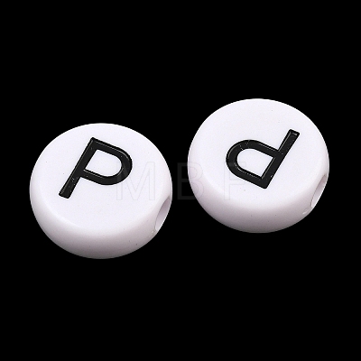 Opaque Acrylic European Beads AC-CBA3BDD-01P-1