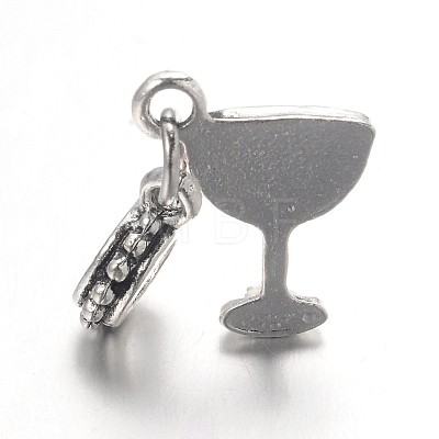 Large Hole Alloy Glass Rhinestone European Dangle Charms MPDL-L013-14-1