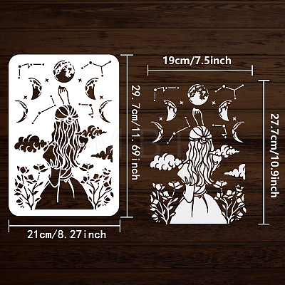 Plastic Drawing Painting Stencils Templates DIY-WH0396-236-1