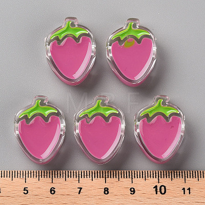 Transparent Enamel Acrylic Beads X1-TACR-S155-003I-1