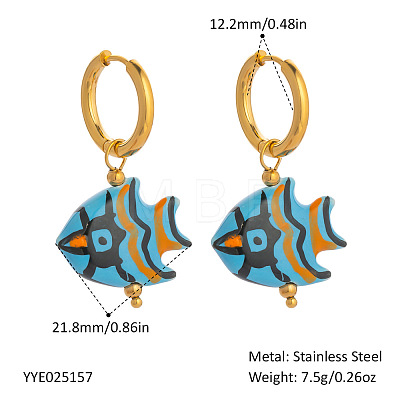 304 Stainless Steel Hoop Earrings ZP5553-4-1