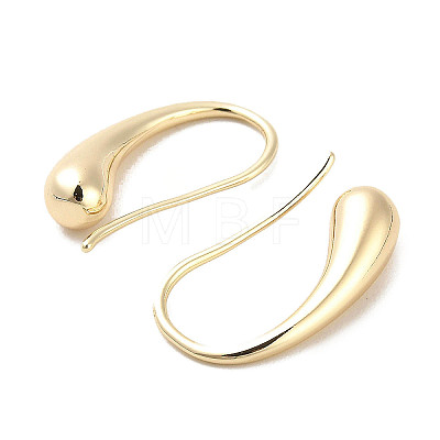 Teardrop Brass Dangle Earring for Women KK-C054-27G-1