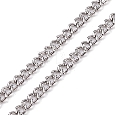Adjustable 304 Stainless Steel Curb Chains Necklaces Making AJEW-JB01215-01-1