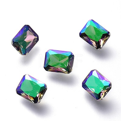 Cubic Zirconia Pointed Back Cabochons ZIRC-H108-05A-001GL-1