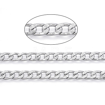 Aluminium Textured Cuban Link Chains CHA-T001-41S-1